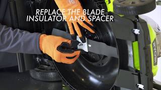 How To Replace a RYOBI Mower Blade [upl. by Rusell]