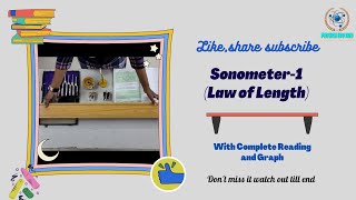 Sonometer1 Experiment  12th std Practical  Easy explanation with full reading and graph [upl. by Loar556]