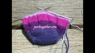 How to Knit Toe Up Socks  Part 1 Casting on [upl. by Kester192]