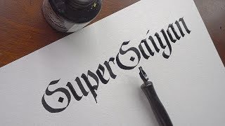 Fraktur Calligraphy Super Saiyan [upl. by Jacinto]