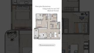 💻🖌️ Create floor plan illustration with readytouse AutoCAD Blocks [upl. by Eenal364]