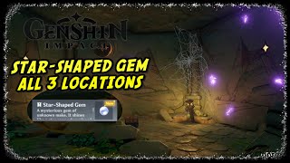 Genshin Impact All 3 Star Shaped Gem Locations on Tsurumi Island Mural Puzzle in Shirikoro Peak [upl. by Irrac]