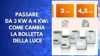 Passare da 3 kw a 4 kw come cambia la bolletta della luce [upl. by Suirred]