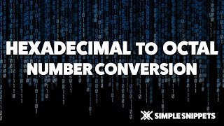 Hexadecimal to Octal Number Conversion with Decimal Point  Number System Conversions [upl. by Hana]