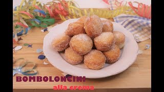 BOMBOLONCINI ALLA CREMA  facili e golosi senza patate  Donuts with cream [upl. by Urbain]