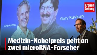 MedizinNobelpreis geht an zwei microRNAForscher  kronetv NEWS [upl. by Aneleh]