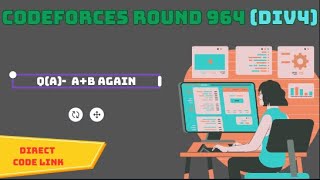 A AB again  Codeforces Round 964 Div 4 solution [upl. by Salomone597]