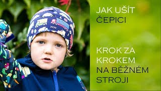 Jak ušít jednoduchou čepičku na obyčejném stroji  návod pro začátečníky  Caramilla Easy [upl. by Atteniuq]