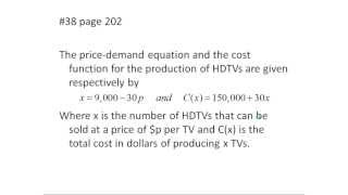 Examples of Using Marginal Analysis  Business Calculus MTH 145 Section 37 [upl. by Weissberg]