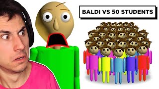 50 Players Help Me Beat Baldis Basics [upl. by Bidget]