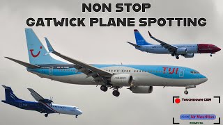 Non Stop Gatwick Airport Plane Spotting  Touchdown Cam Included [upl. by Maryanne119]