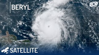 Hurricane Beryl Satellite Imagery [upl. by Elda]