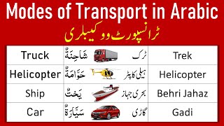 Transport Vocabulary in Arabic  Transportation in Arabic  Means of Transport  Arabic Vocabulary [upl. by Einitsed540]