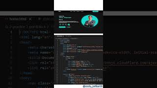 Personal Portfolio Website Using HTML CSS  shorts portfoliowebsite website trending [upl. by Erdnaet]