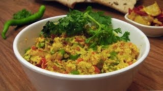 Paneer Bhurji  Sabzis  Indian Vegetarian Recipes [upl. by Odlanor]