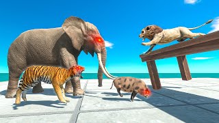 The Angry Mammals Neighbors attack the Little Lion  Animal Revolt Battle Simulator [upl. by Hedvige]