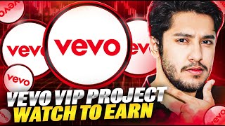 VEVO VIP PLATFORM 🔥WATCH TO EARN PROJECT [upl. by Nnalorac]