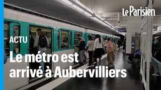 «On l’attendait depuis 25 ans»  la ligne 12 du métro prolongée à Aubervilliers [upl. by Hewet249]