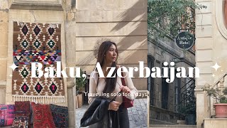 Baku Azerbaijan Vlog 🇦🇿 solo travelling getting lost Nizami street 3days itinerary [upl. by Isewk]