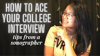 How to ace your sonography college program interview [upl. by Amimej148]