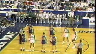 1990 Indiana High School Basketball Final Entire 4th Quarter Damon Bailey [upl. by Garlan]