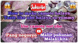 How to make camote halaya taste like ube halaya camote pangnegosyo maliitnapuhunan malakiangkita [upl. by Anauqahs]