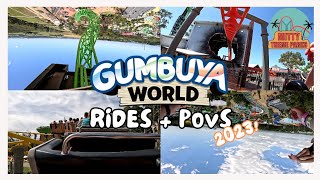 The Rides and Roller Coasters of Gumbuya World in 2023  POVs [upl. by Aiek75]