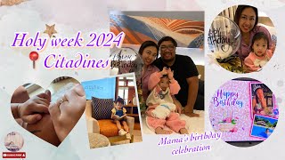 Holy week 2024  Staycation at Citadines Roces QC  Mama’s bday celebration [upl. by Onailimixam]