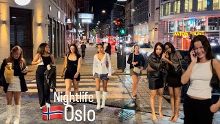 NIGHTLIFE OSLO NORWAY 🇳🇴 Girls After Midnight NORWAY HDR [upl. by Tinya806]