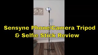 Sensyne PhoneCamera Tripod amp Selfie Stick Review [upl. by Rahel]