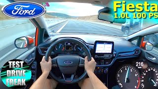 2020 Ford Fiesta 10 EcoBoost 100 PS TOP SPEED AUTOBAHN DRIVE POV [upl. by Aribold915]