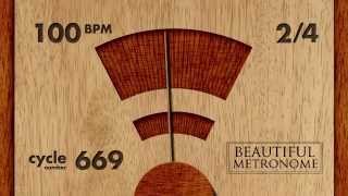 100 BPM 24 Wood Metronome HD [upl. by Iturk]