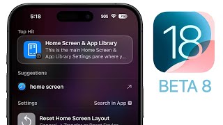 iOS 18 Beta 8 Released  Whats New [upl. by Asela930]