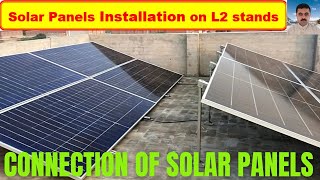 Solar Panels Installation on L2 standsConnection of Solar Panels [upl. by Spiro]