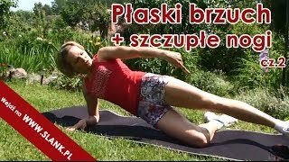 trening fitness na płaski brzuch i szczupłe nogi odc 2 [upl. by Niala922]