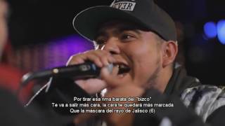 Aczino Round 3 vs Sharlie Mac  LETRA  SPIT quotTiempos De Guerraquot México 2017 [upl. by Ialda190]