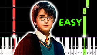 HARRY POTTER Theme Song  Hedwigs Theme  EASY piano TUTORIAL [upl. by Mascia]