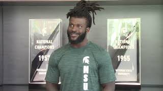 Michigan State LB Jordan Turner previews Boston College [upl. by Lalla]