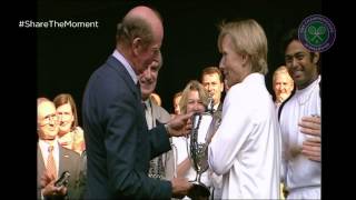 Share the Moment Navratilova wins Wimbledon title No20 [upl. by Dorice]