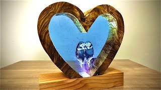 How to Make Heart Shaped Resin Lamp Work [upl. by Redman]