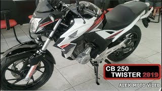 HONDA CB 250 TWISTER BRANCA 2019 ALEXMOTOVIDEO [upl. by Asilana]