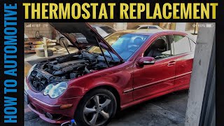 How To Replace The Thermostat On A Mercedes C230 W203 With A 18l M271 Engine [upl. by Iaht820]