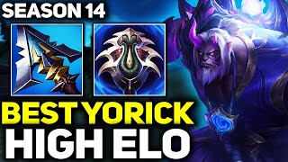 RANK 1 BEST YORICK DOMINATING HIGH ELO IN SEASON 14  League of Legends [upl. by Cirdla831]