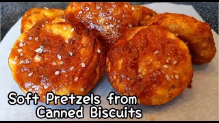 Air Fryer Pretzel Bites From Canned Biscuits  How to Make Pretzels using Canned Biscuits [upl. by Nylrahc]