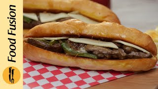 Philly Cheesesteak Sandwich Recipe by Food Fusion [upl. by Analrahc]