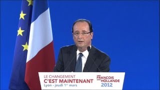 Limpôt à 75 pas voué à quotrapporter un seul euroquot selon Hollande [upl. by Ahcsas]