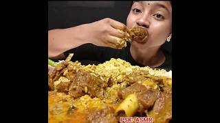 ASMR EATING SPICY MUTTON CURRY🔥 BASMATI RICE  shorts mukbangnasmreating mukbangasmr asmr [upl. by Hilleary]