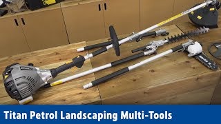 Titan Petrol Landscaping MultiTools  Screwfix [upl. by Nydnarb]