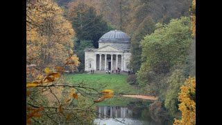 Stourhead Palladian house and worldfamous landscape garden Wiltshire England United Kingdom [upl. by Annaujat]