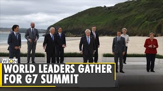 G7 Summit 2021 World leaders gather at Carbis bay without masks  Cornwall  Latest English News [upl. by Zicarelli]